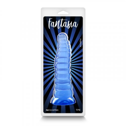 Ns Novelties Fantasia Nymph Suction Cup Rippled Dildo Blue Sex Toys