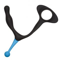 Optimale: Duo Silicone C-Ring + P-Massager - Black Sex Toy Optimale: Duo Silicone C-Ring + P-Massager - Black Sex Toy