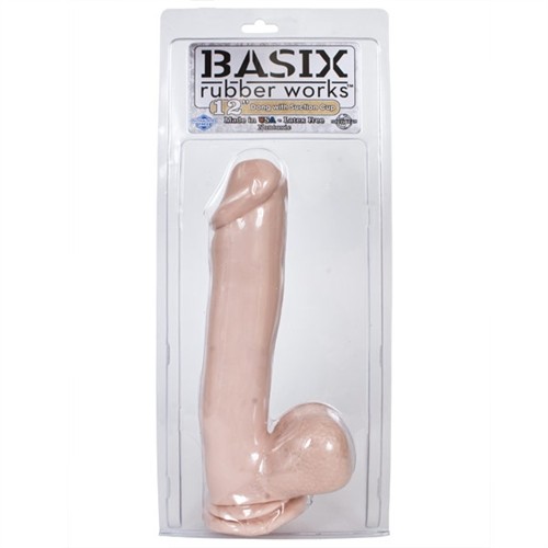 Basix 12 Dong WSuction Cup Flesh Sex Toys