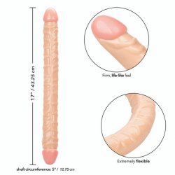 Size Queen Double Ended Veined Dildo Ivory Sex Toys Adult