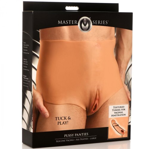 Master Series Wearable Silicone Vagina Ass Pussy Panties Large