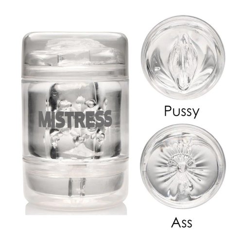 Mistress Double Shot Mini Masturbator Pussy Ass Clear Sex Toys