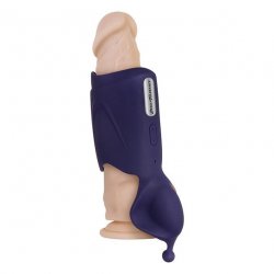 Zero Tolerance Different Strokes Dual Motor Vibrating Stroker with Fold Over Head - Blue sex toy.