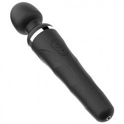 Lovense Domi 2 Flexible Rechargeable Mini Wand - Black sex toy.
