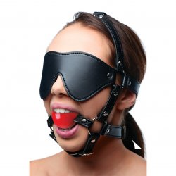 Blindfold Harness with Ball Gag sex toy.