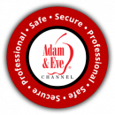 Adam & Eve Safe Secure Professional circular seal.