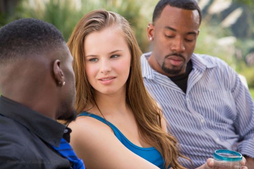 Interracial Vollbusige Schwarz Doppelter
