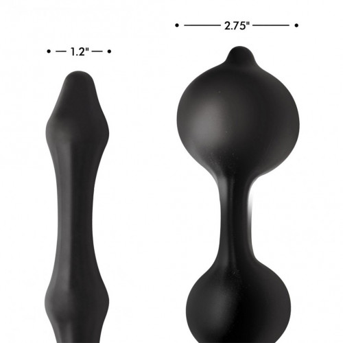 Master Series Devils Rattle Inflatable Silicone Anal Plug With Cock And Ball Ring Sex Toys 