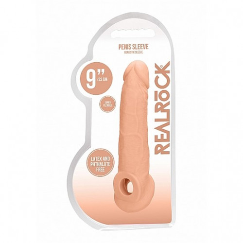 Shots Realrock Penis Sleeve Vanilla Sex Toys At Adult Empire