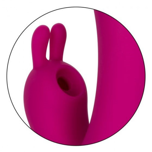 Foreplay Frenzy Bunny Kisser with Suction Rabbit Stimulator - Magenta 5 Product Image