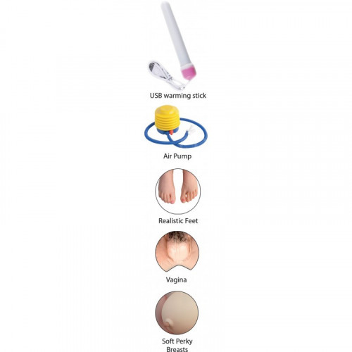 Fuck Friends Bambi Triple Hole Blow-Up Doll with Rechargeable Vibrating Egg  2 Product Image
