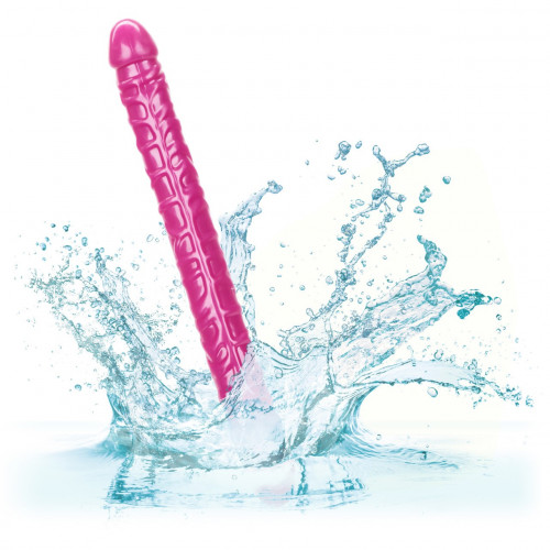 Size Queen 17" Double Ended Veined Dildo - Pink 4 Product Image