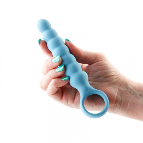 NS Novelties Desire Lucent Vibrating Anal Bead Probe - Blue 2 Product Image