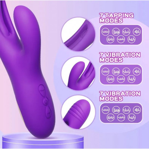 Bora G-Spot Tapping Rabbit Vibrator - Purple 6 Product Image