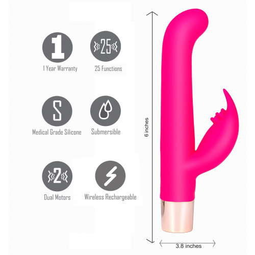 Maia: Hailey Pro 25 Function Dual Motor Rabbit Vibe with Charging Base 3 Product Image