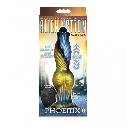 Alien Nation Phoenix Thrusting & Vibrating Silicone Remote Controlled Dildo  Gay Sex Toy - GayHotMovies