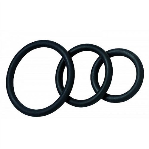 Nitrile Cock Ring Set - 3-Pack - Black Product Image