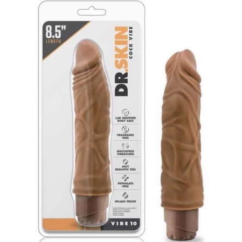 Dr. Skin Cock Vibe #10 - Mocha - 8.5" length Product Image