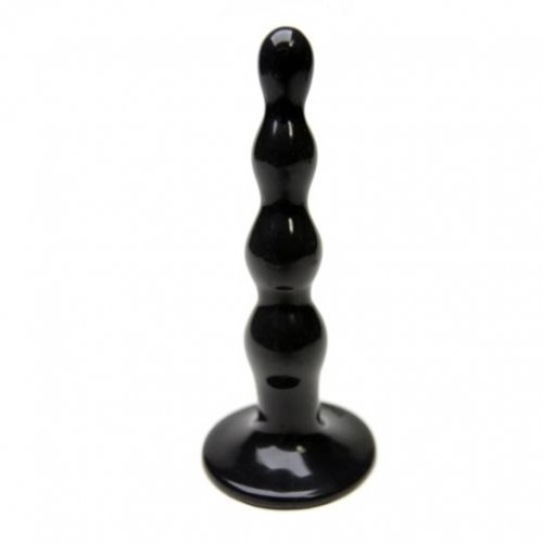 Tantus Ripple Large Silicone Butt Plug - Black Product Image