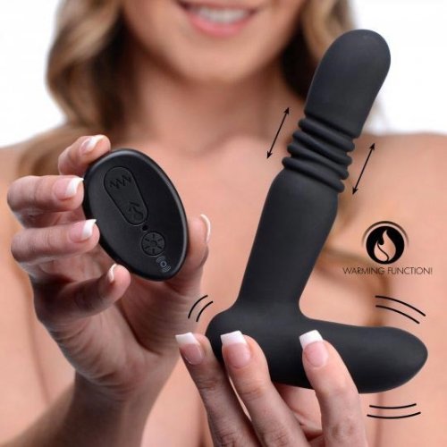 Under Control Thrusting and Heating Anal Plug With Remote Control - Black Product Image