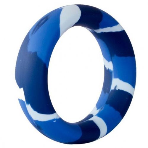 Major Dick Commando 1.5" Silicone Donut Cock Ring - Blue Camo Product Image