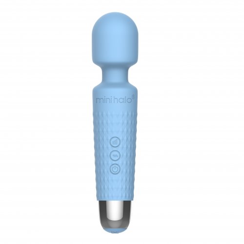 Shibari Mini Halo Rechargeable Wand - Powder Blue Product Image