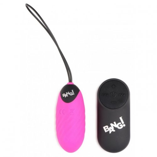 Bang! 28 Function Swirl Silicone Egg with Remote Control - Pink Product Image