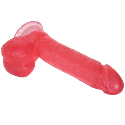 Crystal Jellies Ballsy Cock W Suction Cup 6 Pink Sex