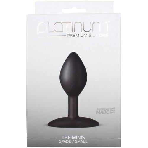 Platinum Silicone Minis Spade Plug Small Black Sex Toys And Adult