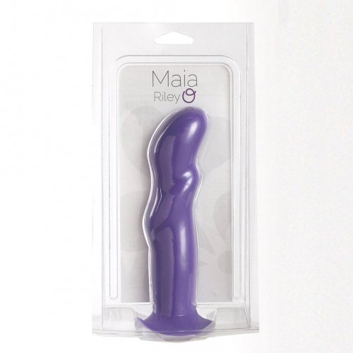 Riley silicone dildo in neon purple