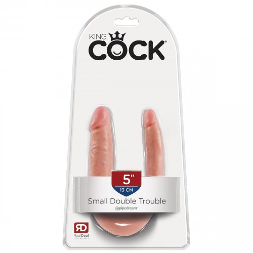 King Cock Small Double Trouble Flesh Sex Toys At