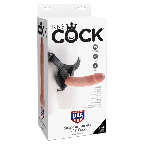 King Cock Strap On Harness With 8 Cock Flesh Sex Toys