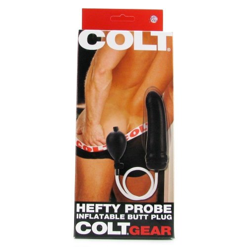 Colt Hefty Probe Inflatable Butt Plug Black Sex Toys