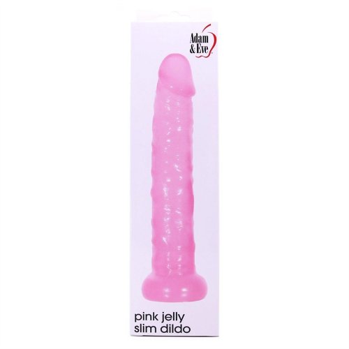 Adam And Eve Pink Jelly Slim Dildo Sex Toys At Adult Empire