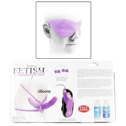 Fetish Fantasy Elite Vibrating Double Delight Strap On Purple Sex 