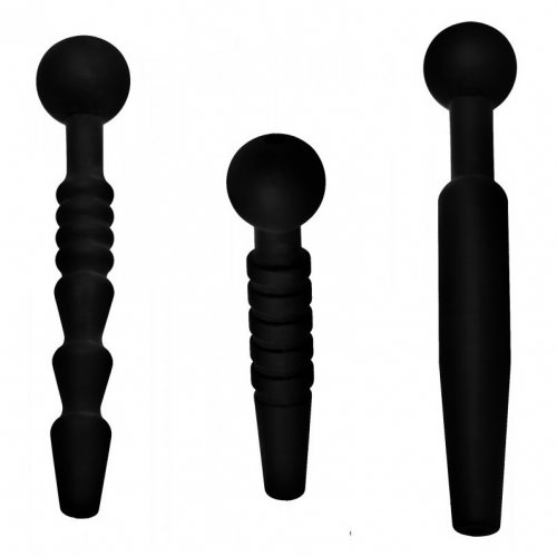 Dark Rod 3 Piece Silicone Penis Plug Set Sex Toys And Adult Novelties
