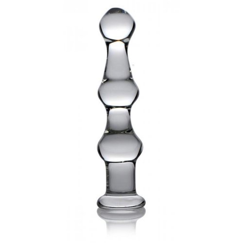 Master Series Mammoth 3 Bump Glass Dildo Clear Sex