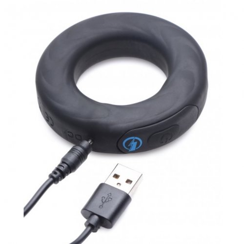 Zeus E Stim Pro Silicone Vibrating Cock Ring With Remote Control Sex Toys At Adult Empire 0829