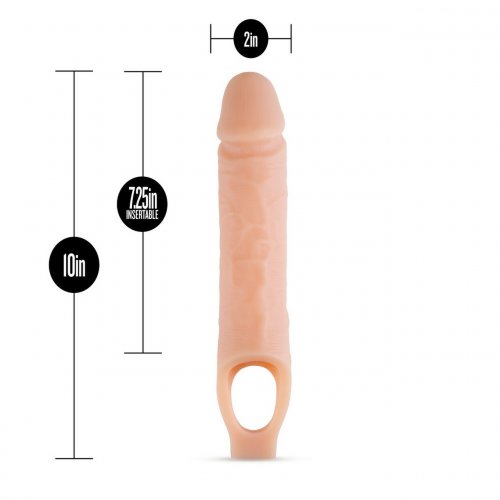 Performance Plus 10 Silicone Cock Sheath Penis Extender Vanilla Sex Toys And Adult Novelties