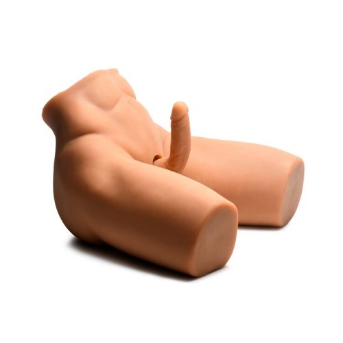 Curve Novelties Jock Poseable Torso With Thrusting Dildo Sex Toys