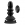 Chystalino Ribbly Vibrating Glass Plug with Suction Cup and Remote Control - Black Image