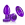 Cheeky Charms Medium Rechargeable Vibrating Metal Butt Plug with Remote Control - Purple Image
