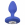 Cheeky Gems Medium Rechargeable Vibrating Anal Probe - Blue Image