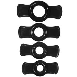 TitanMen Cock Ring Set - Black Product Image