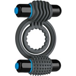 Optimale: Silicone Vibrating Double C-Ring - Slate Product Image