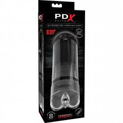PDX Elite Extender Pro Vibrating Pump - Clear Vagina Product Image