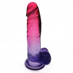 Shades: Icees Large 8" Gradient Jelly Dong - Pink and Plum Product Image