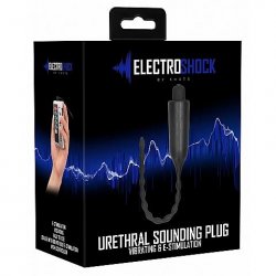 Shots E-Stimulation Vibrating Urethral Sounding Plug - Black Product Image
