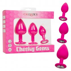 Cheeky Gems Silicone Anal Plug Trainer Set - Pink  Product Image