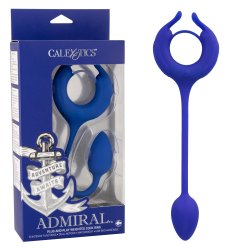 Admiral Plug and Play Weighted Vibrating Cock Ring - Blue Product Image